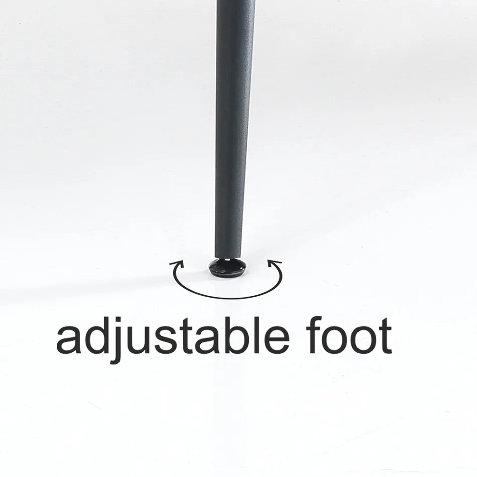 Mesa de comedor de acero con tapa de MDF en acabado roble - Gherardo Viadurini