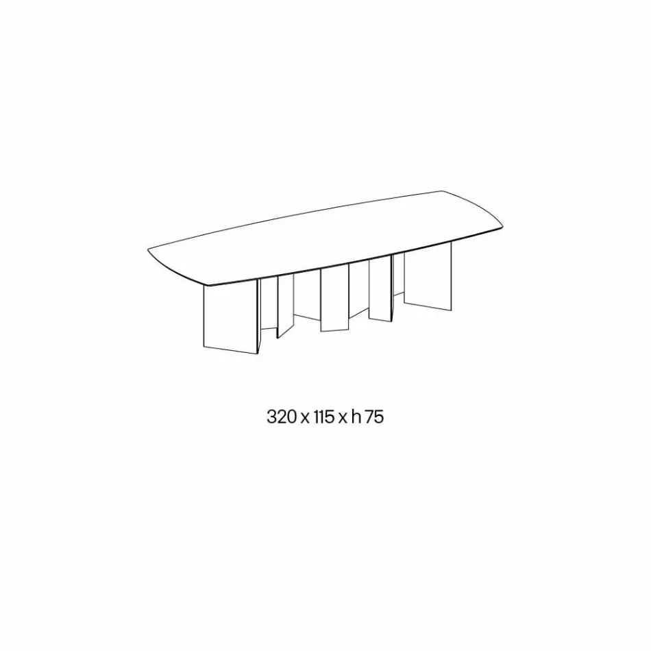 Mesa de comedor de cerámica y base de vidrio extraligero Made in Italy - Aleatorio Viadurini