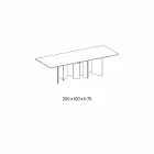 Mesa de comedor de cerámica y base de vidrio extraligero Made in Italy - Aleatorio Viadurini