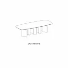 Mesa de comedor de cerámica y base de vidrio extraligero Made in Italy - Aleatorio Viadurini