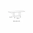 Mesa de comedor Emperador de cerámica y metal de bronce Made in Italy - Marrón oscuro Viadurini