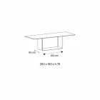 Mesa de comedor de cerámica de piedra de saboya antracita Made in Italy - Marrón oscuro Viadurini