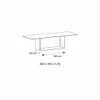 Mesa de comedor de cerámica de piedra de saboya antracita Made in Italy - Marrón oscuro Viadurini