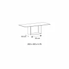 Mesa de comedor de cerámica de piedra de saboya antracita Made in Italy - Marrón oscuro Viadurini