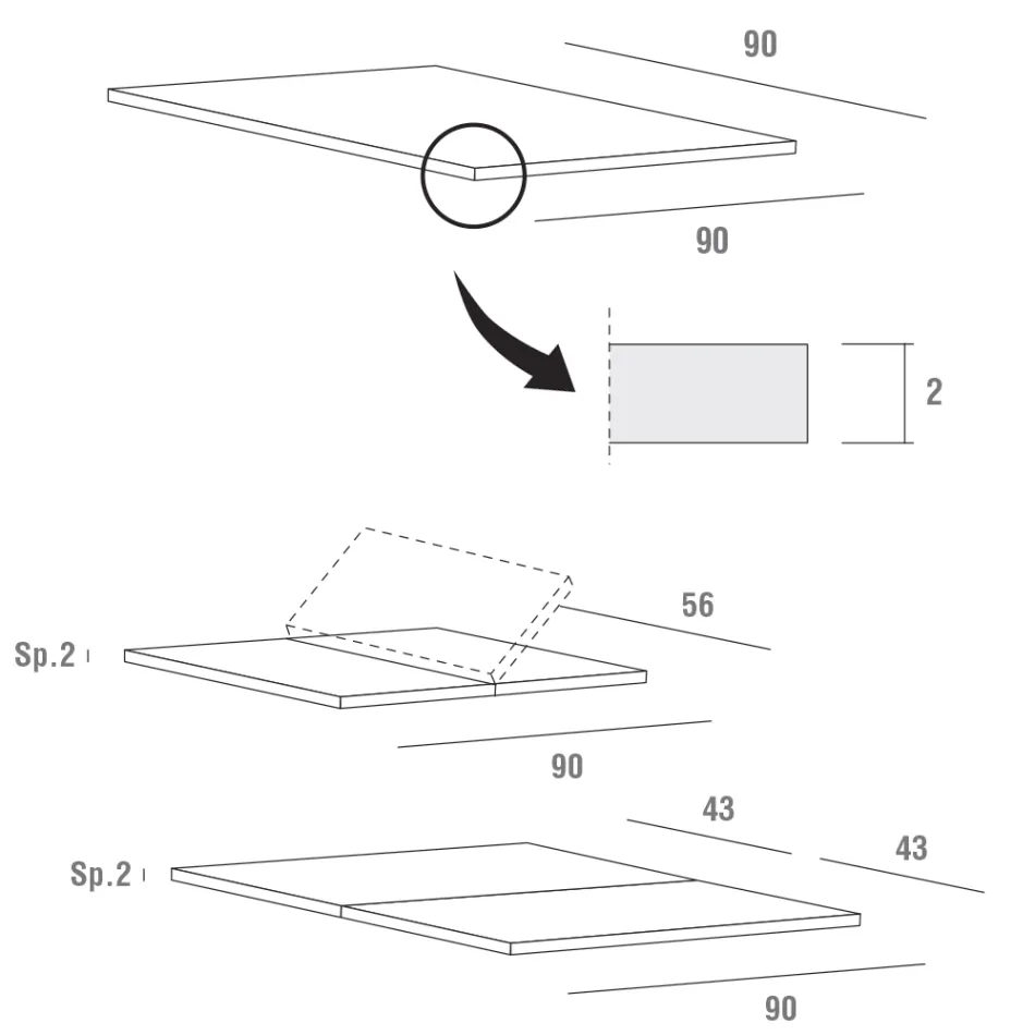 Mesa de Comedor Fenix Extensible hasta 232 Made in Italy - Baviera Viadurini