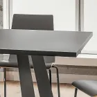 Mesa de comedor de lujo de Fénix y metal Made in Italy - Pinocho Viadurini