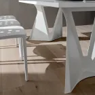 Mesa de comedor en Fenix y metal pintado Made in Italy - Dotto Viadurini