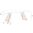 Mesa de comedor en Fenix y metal pintado Made in Italy - Dotto Viadurini