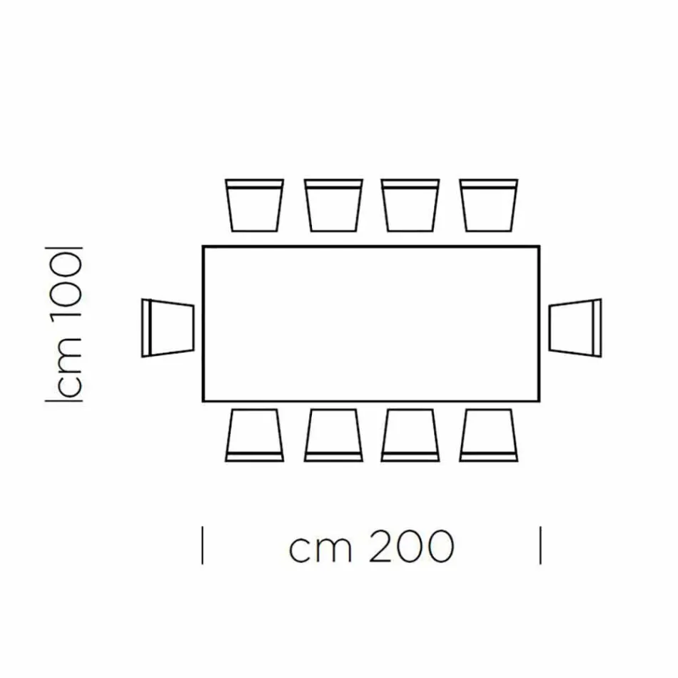 Mesa de comedor en Fenix gris y acero lacado Made in Italy - Settimmio Viadurini