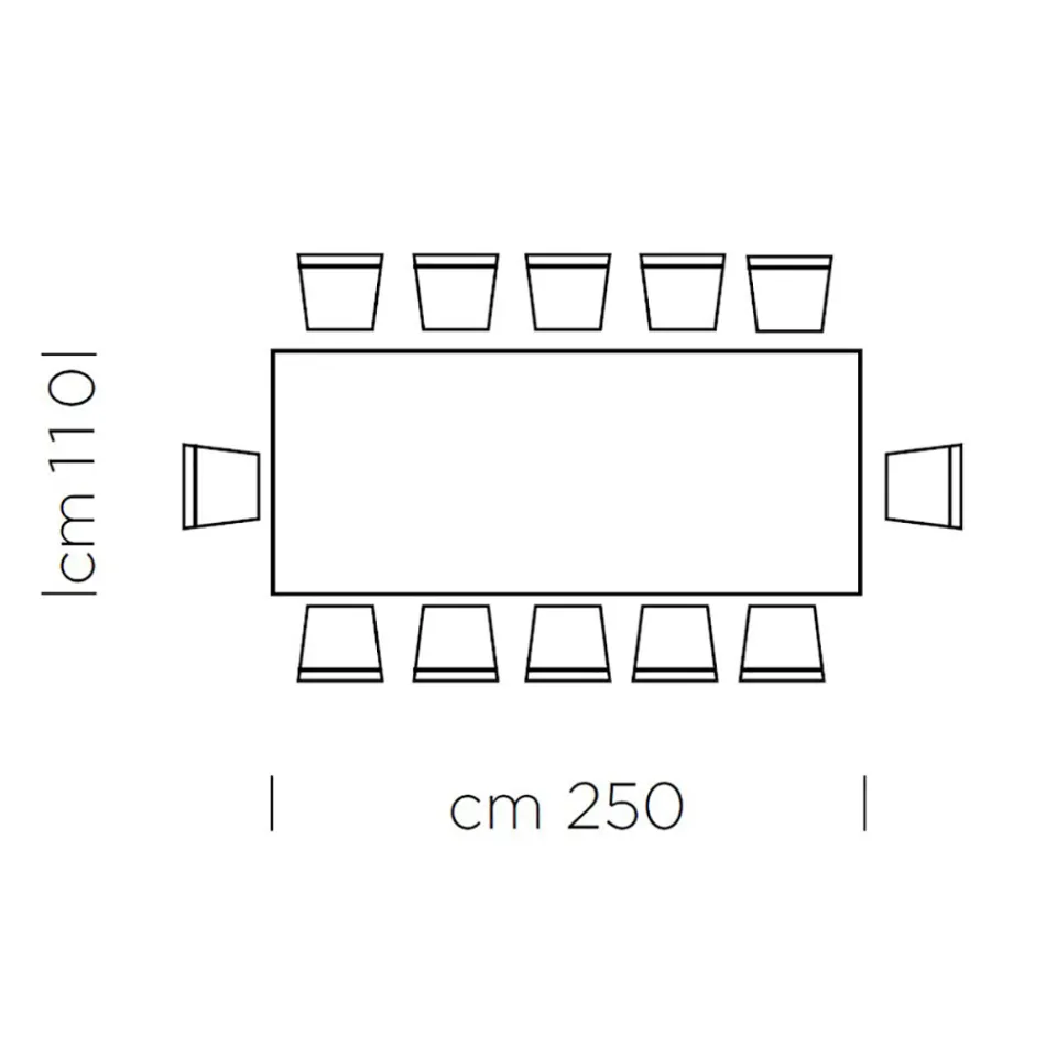 Mesa de comedor en Fenix gris y acero lacado Made in Italy - Settimmio Viadurini