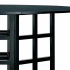 Mesa de comedor de fresno pintado negro Made in Italy - Sabatino Viadurini
