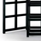 Mesa de comedor de fresno pintado negro Made in Italy - Sabatino Viadurini