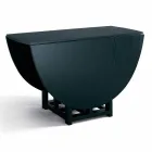 Mesa de comedor de fresno pintado negro Made in Italy - Sabatino Viadurini
