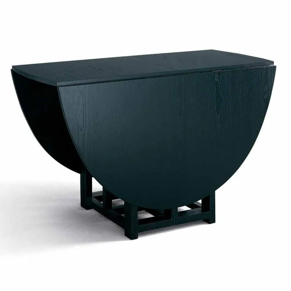 Mesa de comedor de fresno pintado negro Made in Italy - Sabatino Viadurini