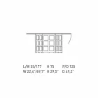 Mesa de comedor de fresno pintado negro Made in Italy - Sabatino Viadurini