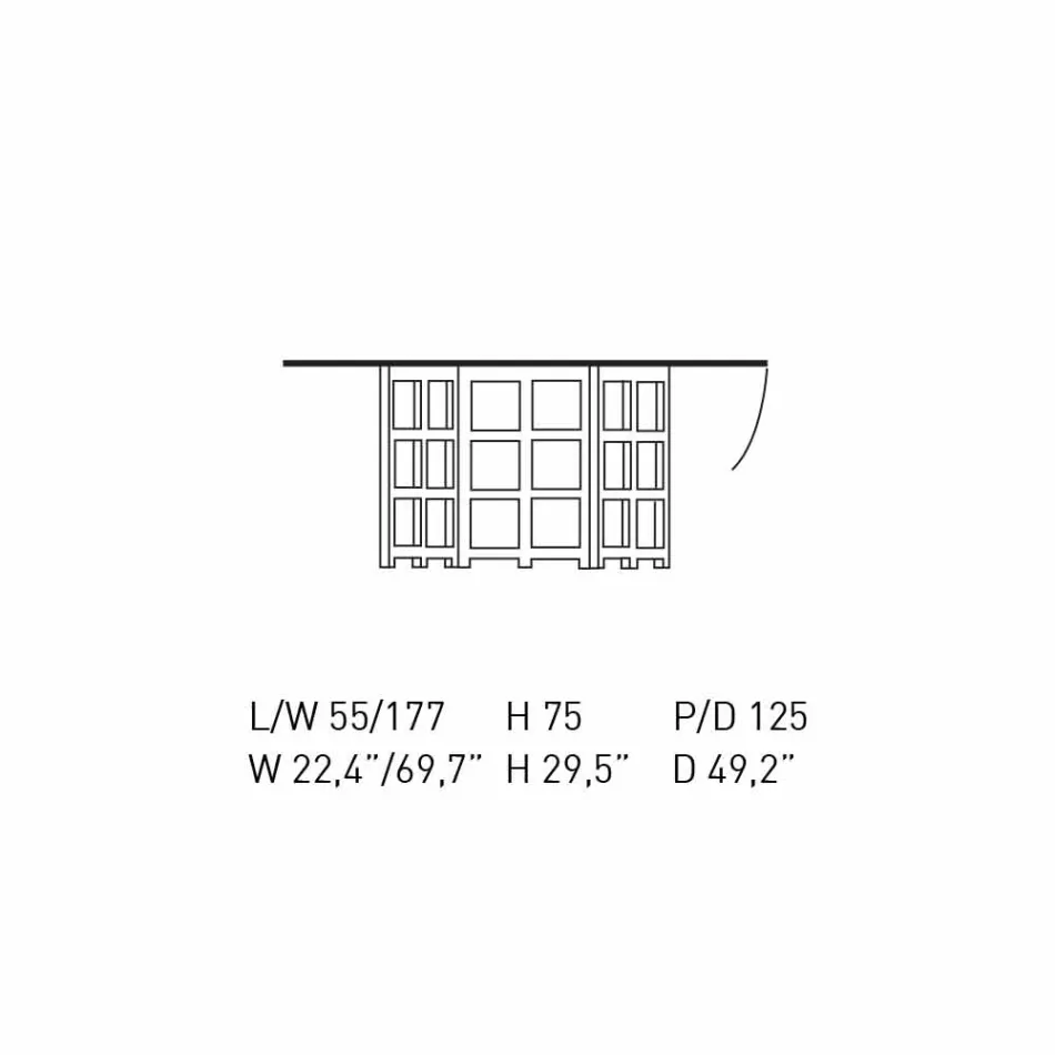 Mesa de comedor de fresno pintado negro Made in Italy - Sabatino Viadurini