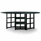 Mesa de comedor de fresno pintado negro Made in Italy - Sabatino Viadurini