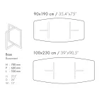 Mesa de Comedor en Gres Porcelánico y Metal Made in Italy - Emilio Viadurini