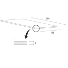 Mesa de comedor de Hpl con base de metal Made in Italy, Precious - Carlino Viadurini