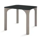 Mesa de comedor Hpl con patas de polietileno Made in Italy - Glen Viadurini