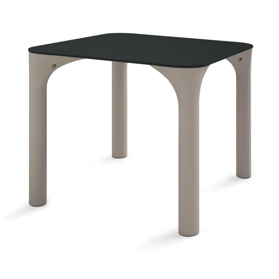 Mesa de comedor Hpl con patas de polietileno Made in Italy - Glen Viadurini