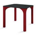Mesa de comedor Hpl con patas de polietileno Made in Italy - Glen Viadurini