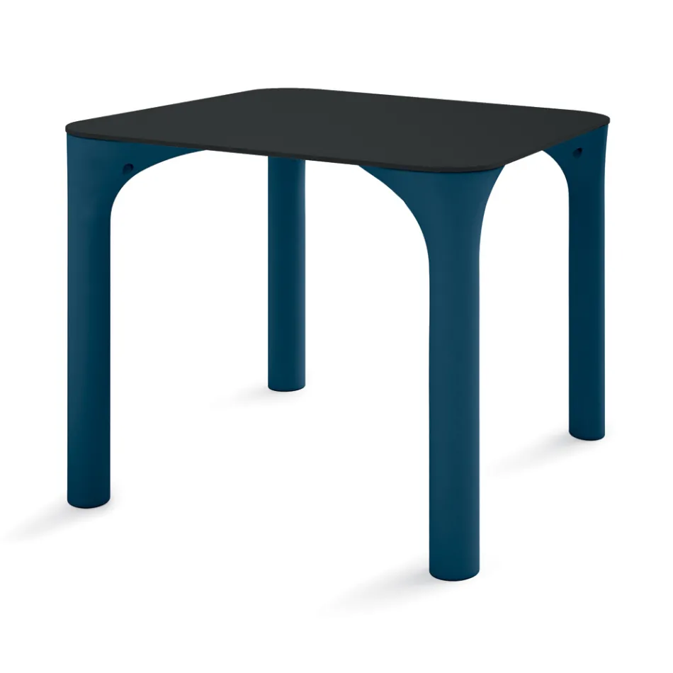 Mesa de comedor Hpl con patas de polietileno Made in Italy - Glen Viadurini