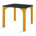 Mesa de comedor Hpl con patas de polietileno Made in Italy - Glen Viadurini
