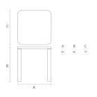 Mesa de comedor Hpl con patas de polietileno Made in Italy - Glen Viadurini