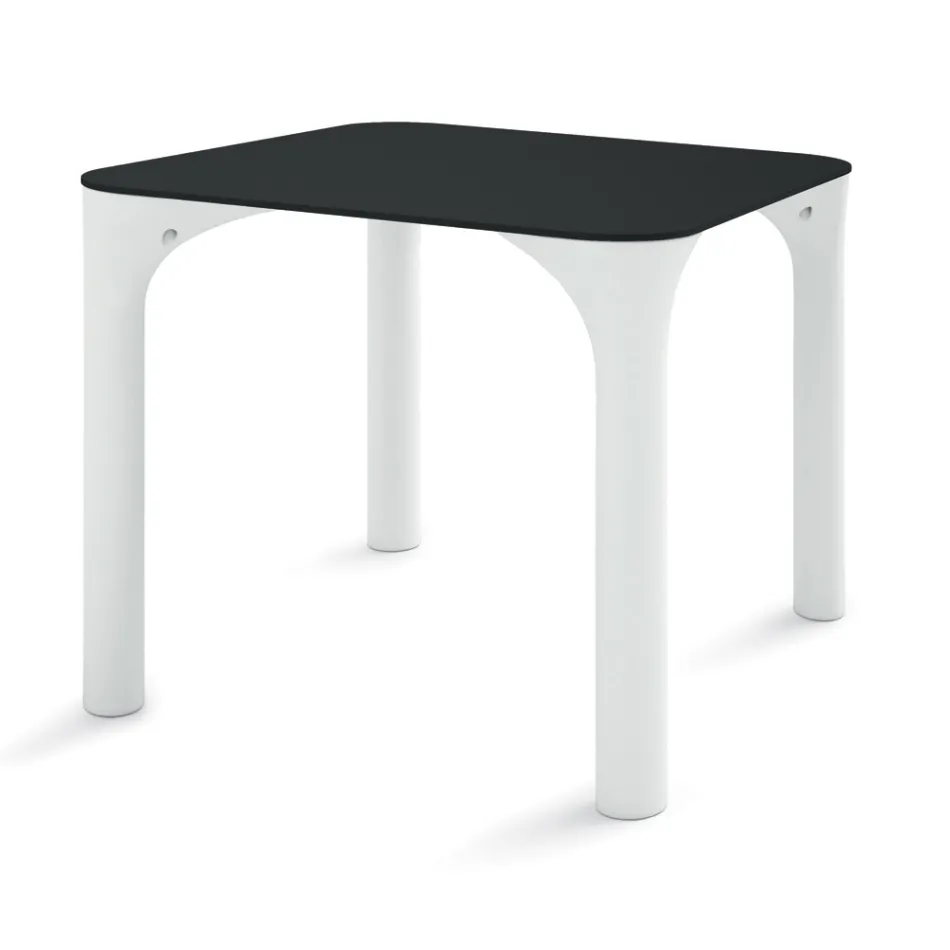 Mesa de comedor Hpl con patas de polietileno Made in Italy - Glen Viadurini