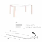 Mesa de comedor en efecto mármol Hpl y metal lacado Made in Italy - Jupiter Viadurini