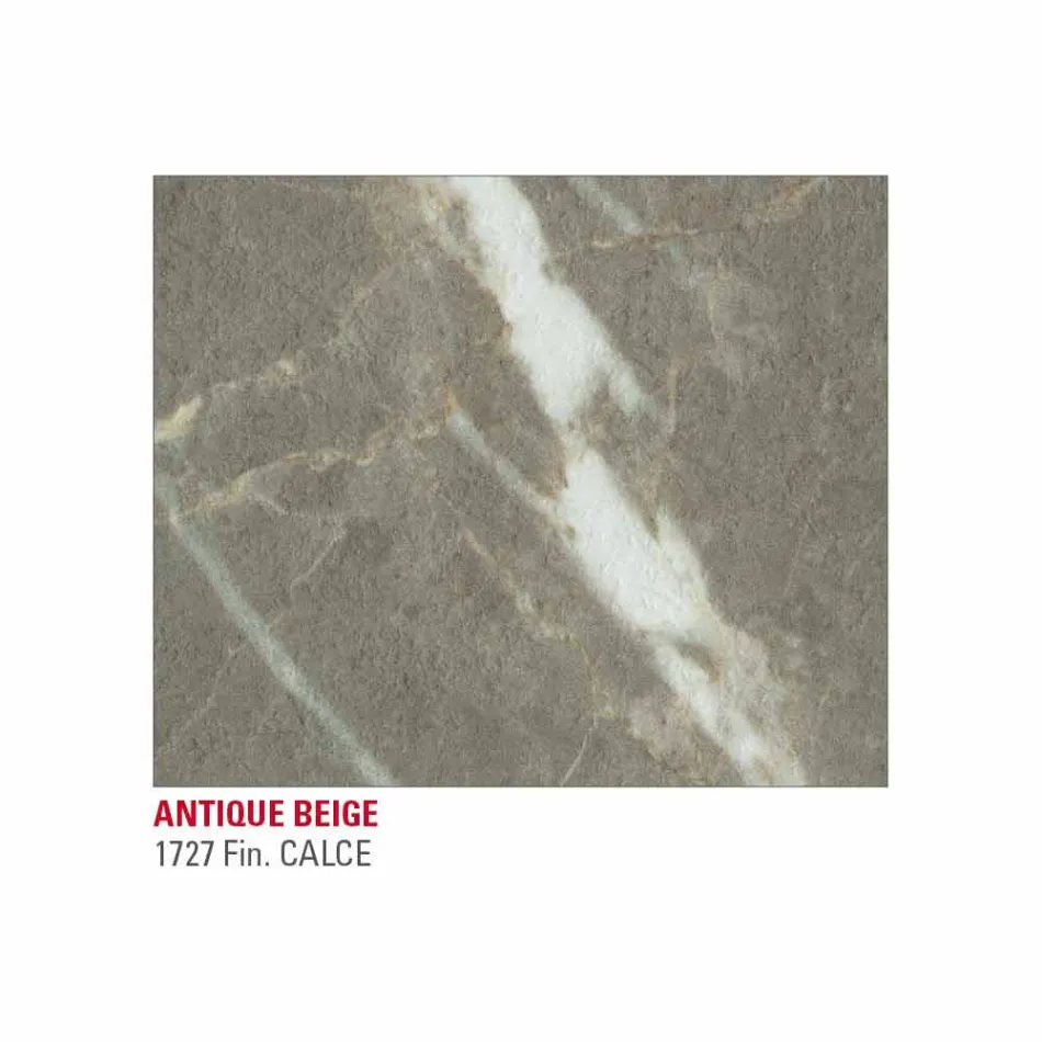 Mesa de comedor en efecto mármol Hpl y metal lacado Made in Italy - Jupiter Viadurini