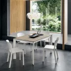 Mesa de Comedor en Laminam con Estructura de Aluminio Made in Italy - Baviera Viadurini