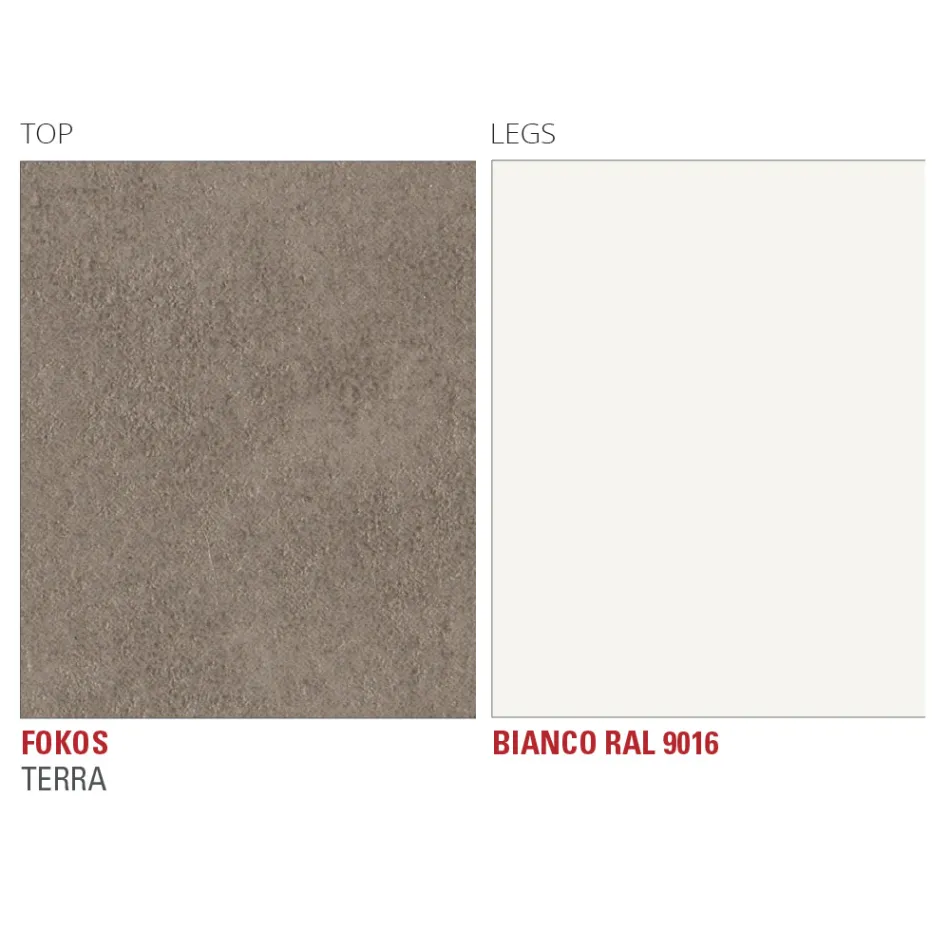 Mesa de Comedor en Laminam con Estructura de Aluminio Made in Italy - Baviera Viadurini