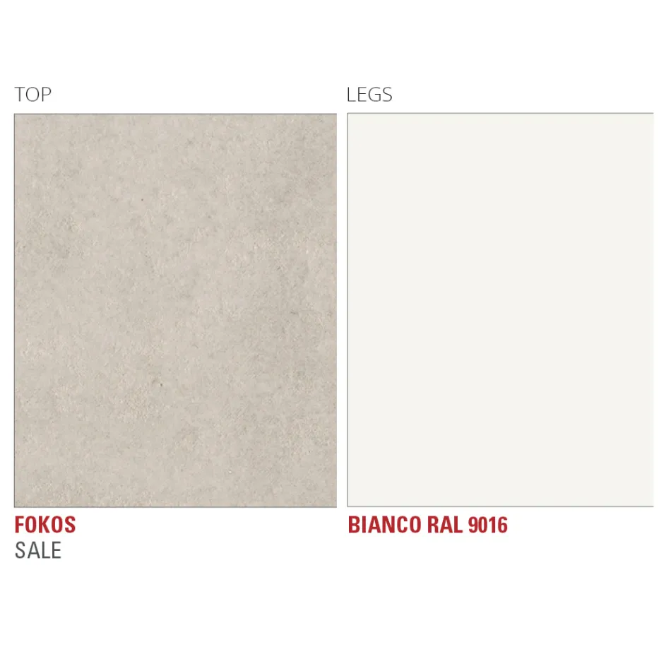 Mesa de Comedor en Laminam con Estructura de Aluminio Made in Italy - Baviera Viadurini