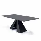 Mesa de Comedor en Laminado HPL y Acero de Alta Calidad Made in Italy - Dálmata Viadurini