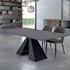 Mesa de Comedor en Laminado HPL y Acero de Alta Calidad Made in Italy - Dálmata Viadurini