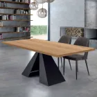 Mesa de Comedor en Laminado HPL y Acero de Alta Calidad Made in Italy - Dálmata Viadurini