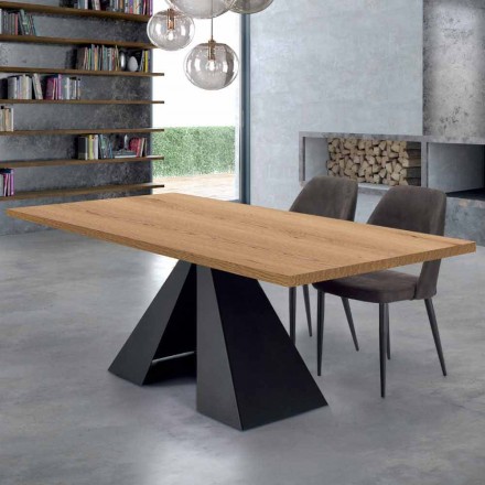 Mesa de Comedor en Laminado HPL y Acero de Alta Calidad Made in Italy - Dálmata Viadurini