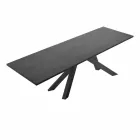 Mesa de comedor en laminado HPL y acero fino Made in Italy - Settimmio Viadurini