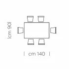 Mesa de comedor en laminado HPL y acero fino Made in Italy - Settimmio Viadurini