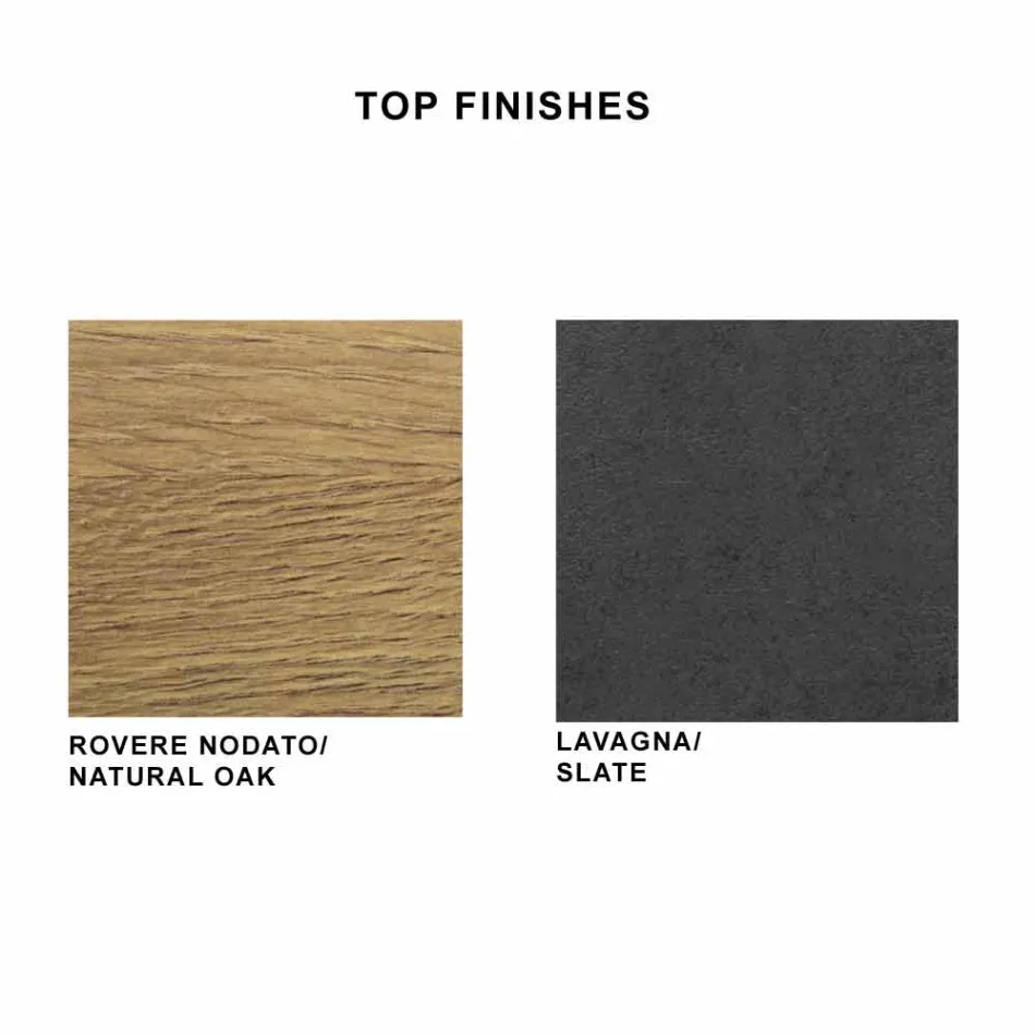 Mesa de comedor en laminado HPL y acero fino Made in Italy - Settimmio Viadurini