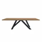 Mesa de comedor en laminado HPL y acero fino Made in Italy - Settimmio Viadurini