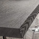 Mesa de comedor en madera y aluminio Made in Italy, Precious - Lingotto Viadurini