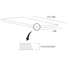 Mesa de comedor en madera y aluminio Made in Italy, Precious - Lingotto Viadurini