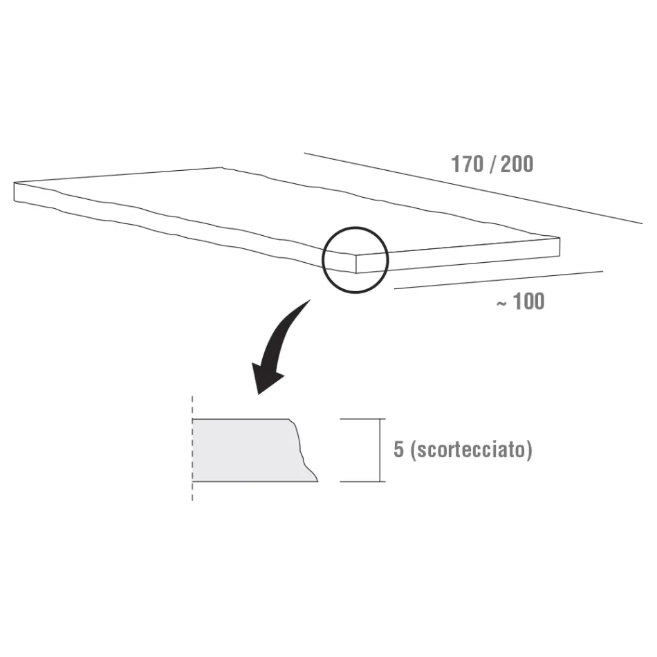 Mesa de comedor en madera y aluminio Made in Italy, Precious - Lingotto Viadurini
