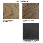 Mesa de comedor en madera chapada y acero Made in Italy - Ezzellino Viadurini