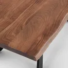 Mesa de Comedor en Madera Maciza de Acacia y Acero - Fósforo Viadurini
