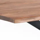 Mesa de Comedor en Madera Maciza de Acacia y Acero - Fósforo Viadurini