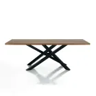 Mesa de comedor de madera maciza de abedul - Africana Viadurini